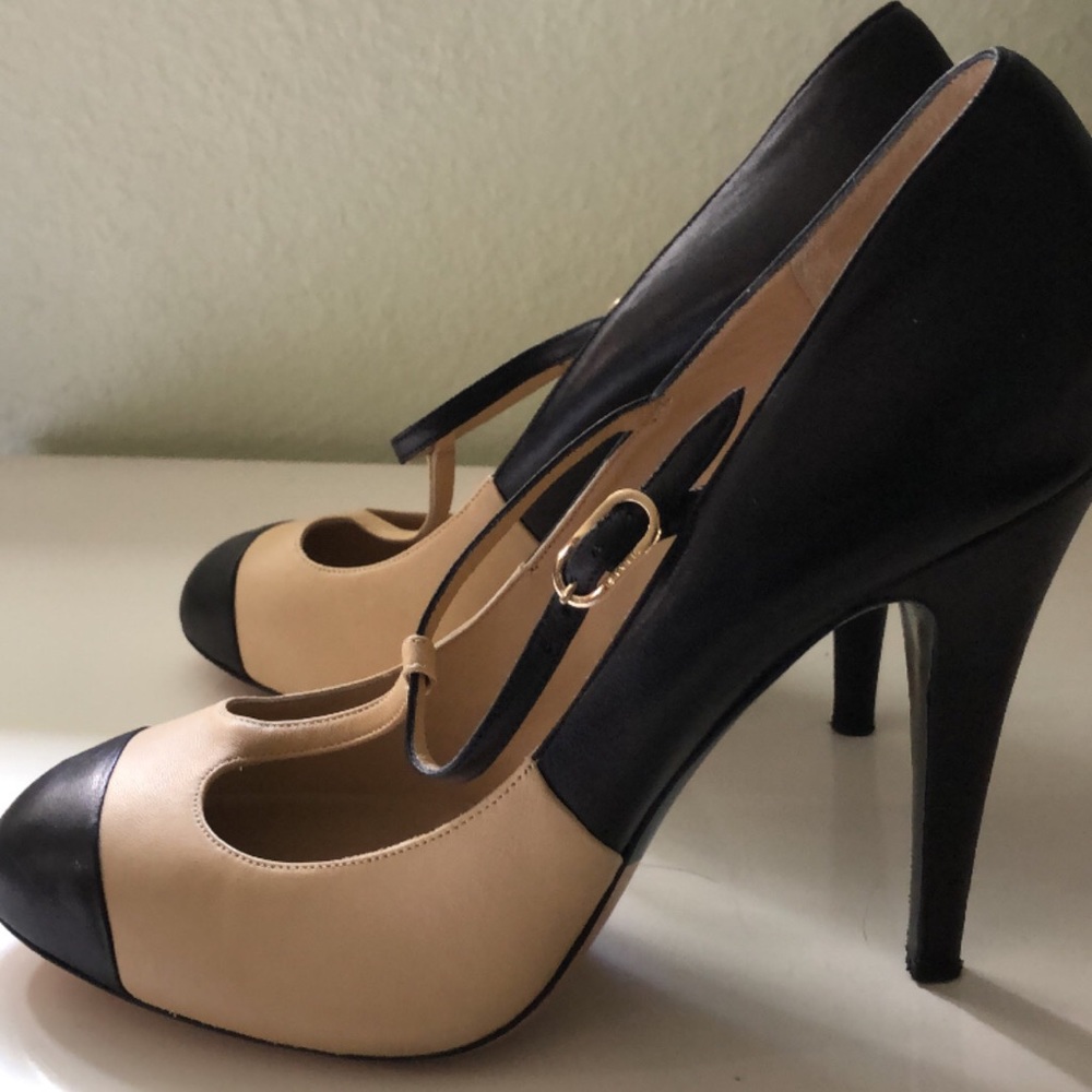 Chanel t-strap heels